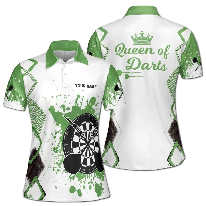 Colorful Geometry Pattern Polo Shirt For Women Customized Dart 3D Print T-Shirts Summer Short Sleeve Lapel Tops Unisex Sport Tee thumbnail 4