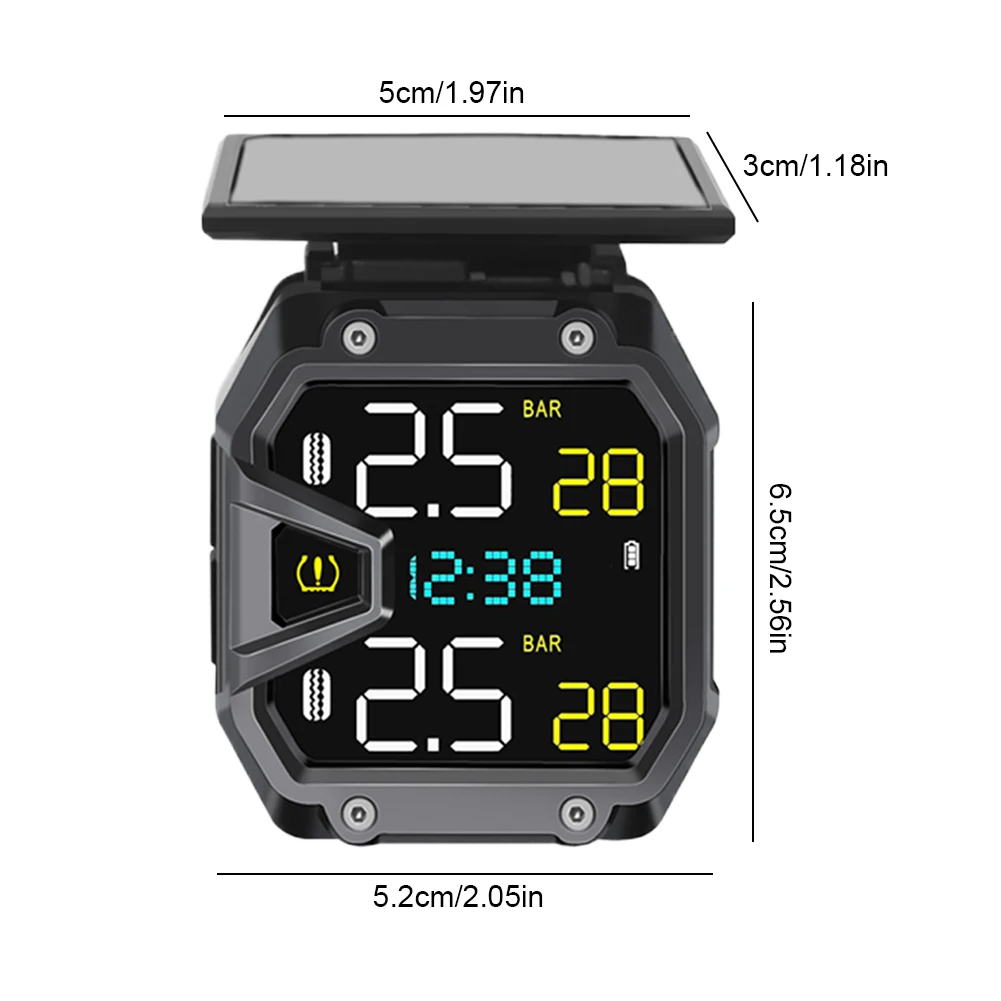 Motorcycle Air Pressure Sensor Real-Time Wireless Tire Pressure Detector IP67 Waterproof for Outdoor Cycling Sports Accessories thumbnail 6