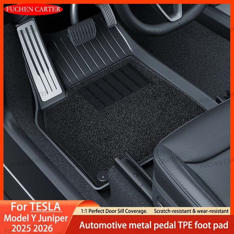 Car Floor Mats for Tesla NEW Model Y Juniper 2025+ Car Four Seasons Waterproof Non-slip Floor Mat TPE Special Car Accessories