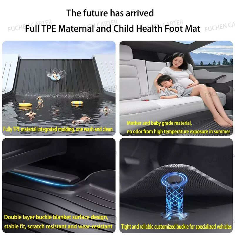 Car Floor Mats for Tesla NEW Model Y Juniper 2025+ Car Four Seasons Waterproof Non-slip Floor Mat TPE Special Car Accessories thumbnail 6