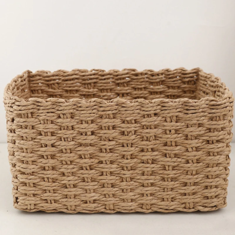 Handwoven Storage Basket — Home & Desktop Organizer for Miscellaneous Items, Cosmetics, Living Room Clothes, Toys, and Other thumbnail 5