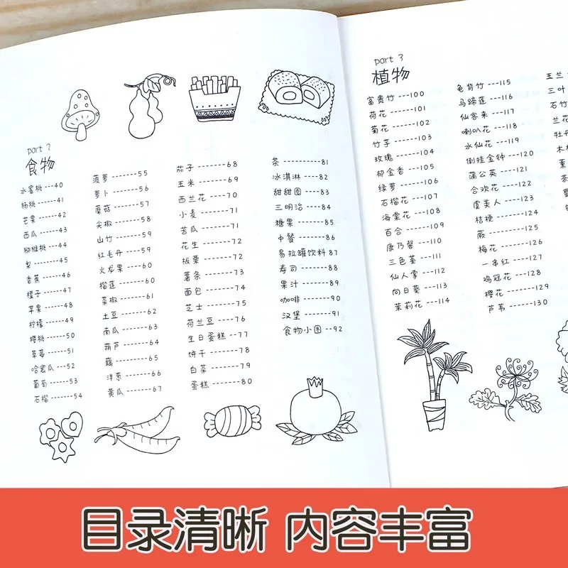 8000 Simple Drawing Examples=Baby's Enlightenment Puzzle Drawing Hand Drawn Book for Children To Learn Painting Basics thumbnail 4
