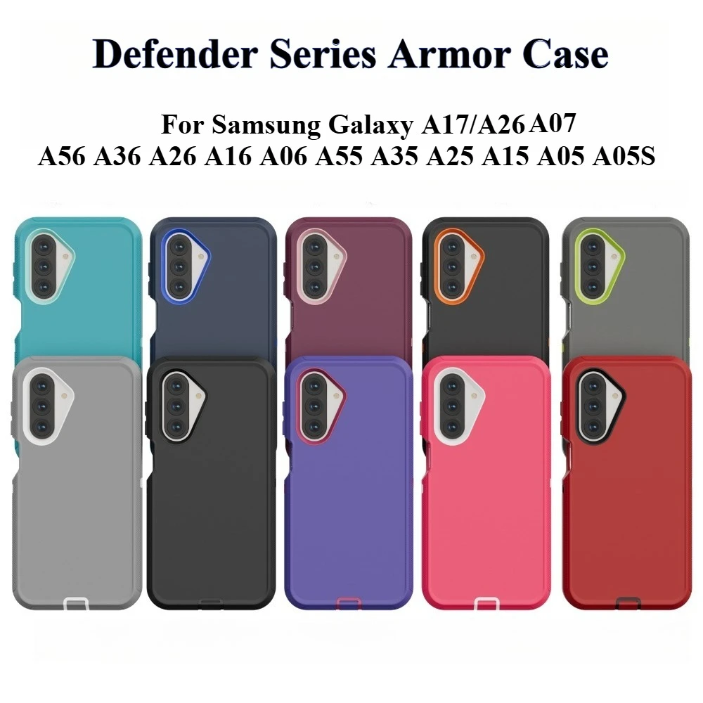 Military Shockproof Defender Phone Case For Samsung Galaxy A37 A17 A07 A56 A36 A26 A16 A55 A35 Rugged OTT Armor Cover With Clip thumbnail 6
