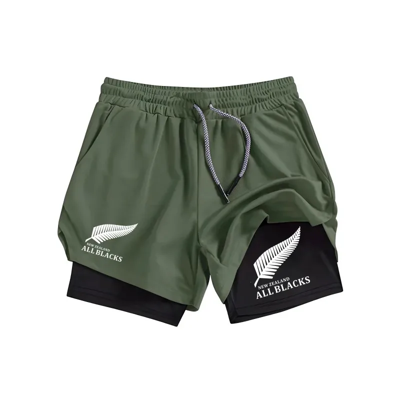 Fitness Y2K Performance Shorts Men All GYM Casual Sports Compression Fashion Short Workout Running Mesh 2-In-1 Sport Short Pants thumbnail 2
