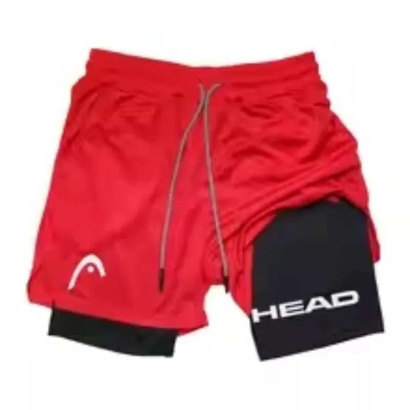 Running Shorts Men Fitness Gym Training 2-in-1 Sports Compression Fashion Quick Dry Workout Harajuku Jogging Double Deck Summer thumbnail 2