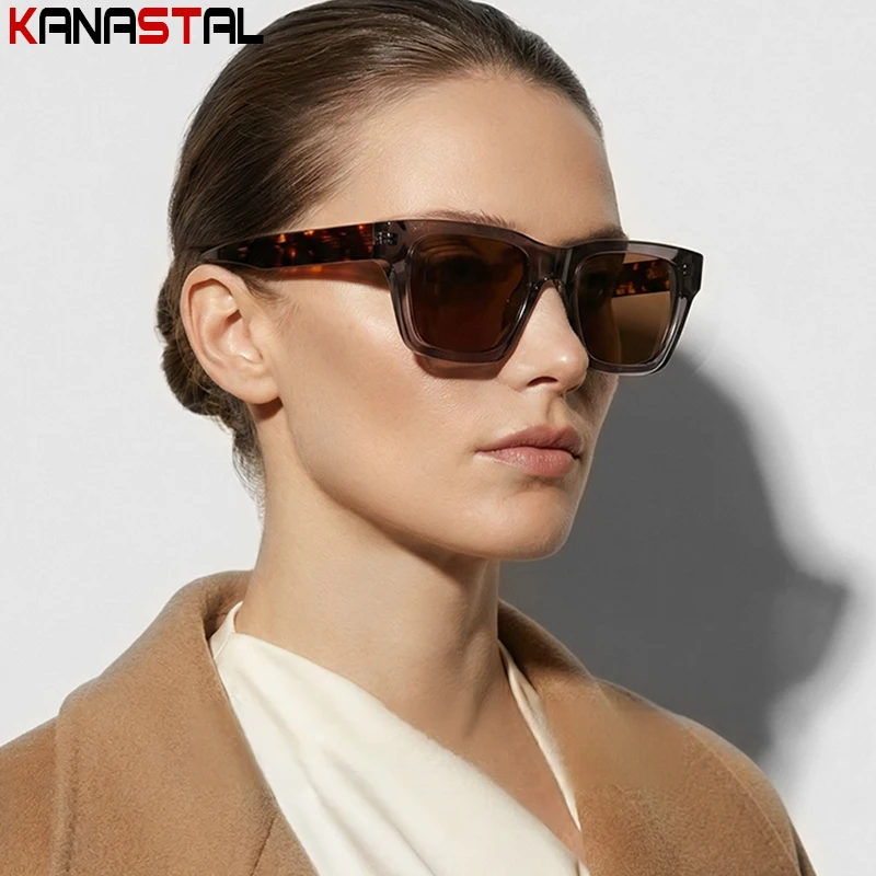 Men Polarized Sunglasses Women UV400 Sun Glasses Acetate Eyeglasses Frame Driving Travel Beach Goggles Anti Glare Shade Eyewear thumbnail 3