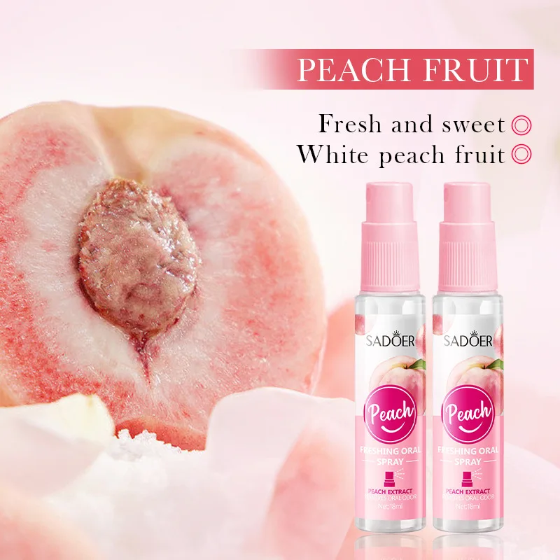 Mint and Peach Flavored Fresh Mouth Spray to Freshen Breath and Eliminate Bad Breath thumbnail 6