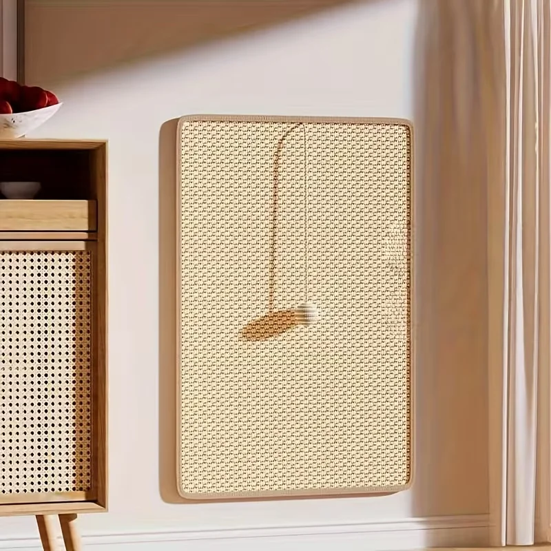 Standing Sisal Cat Scratcher with Hanging Ball, Space Saving Cat Furniture, Protect Sofa Chair Door, No Cat Tree Included thumbnail 6