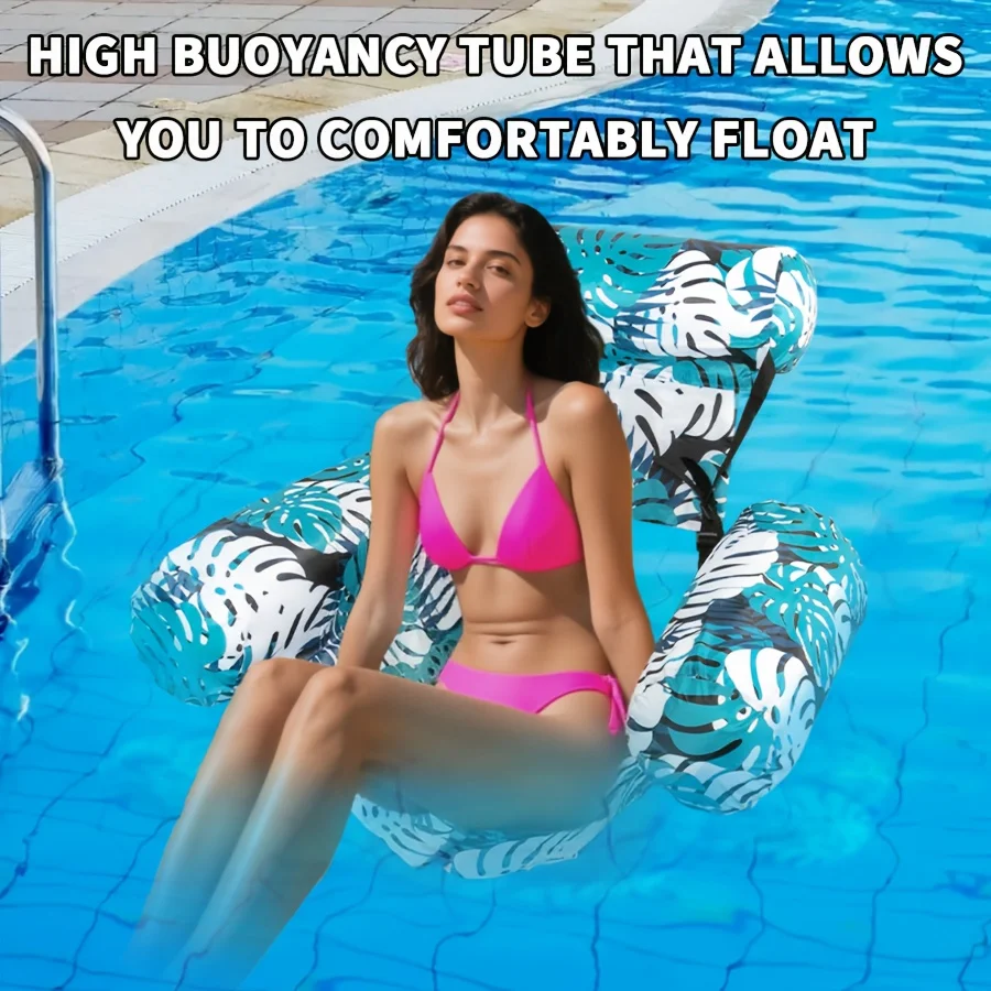 Inflatable Floating Lounger for Adult,Portable Pool Float Chair,Foldable Recliner for Swimming Pool,Lake,Beach Summer Relaxation thumbnail 2
