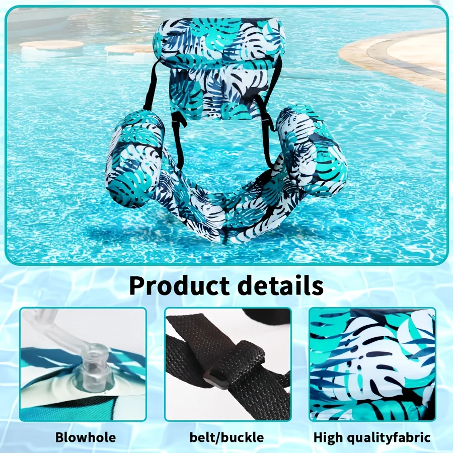 Inflatable Floating Lounger for Adult,Portable Pool Float Chair,Foldable Recliner for Swimming Pool,Lake,Beach Summer Relaxation thumbnail 3