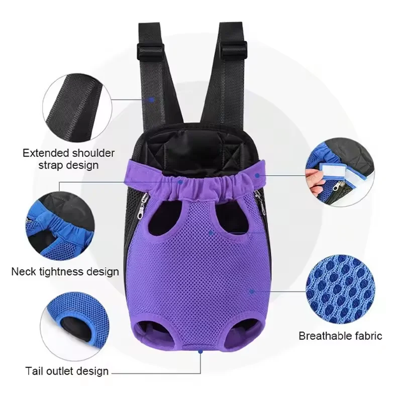 Breathable Mesh Pet Carrier Backpack Hands-Free Front Dog Cat Carrier for Outdoor Travel Hiking Small Puppy Kitten Hot Selling I thumbnail 4
