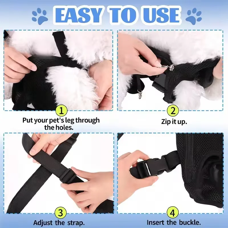 Breathable Mesh Pet Carrier Backpack Hands-Free Front Dog Cat Carrier for Outdoor Travel Hiking Small Puppy Kitten Hot Selling I thumbnail 3