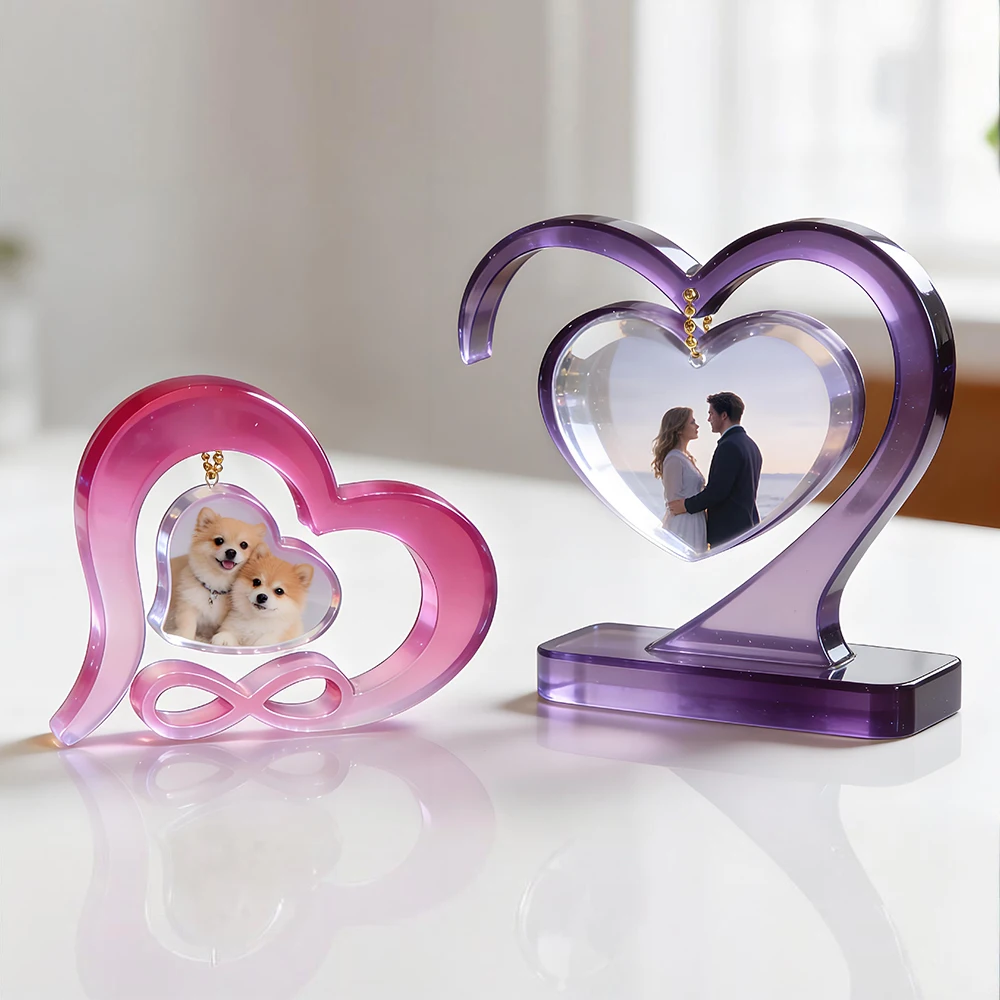 S0262 Heart Shape Silicone Photo Frames Molde De Resina Epoxi DIY Picture Display Holder Making Molds for Gifts Ornament Crafts thumbnail 4