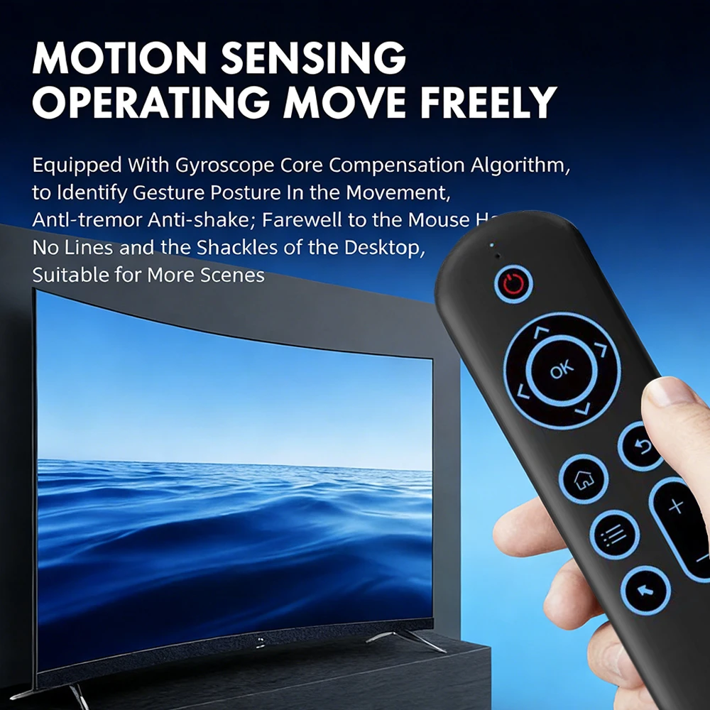 KEBIDUMEI Air Mouse Remote Control 2.4G Wireless Mouse Bluetooth Keyboard and Mouse Rechargeable Mini Keyboard for TV BOX Laptop thumbnail 2
