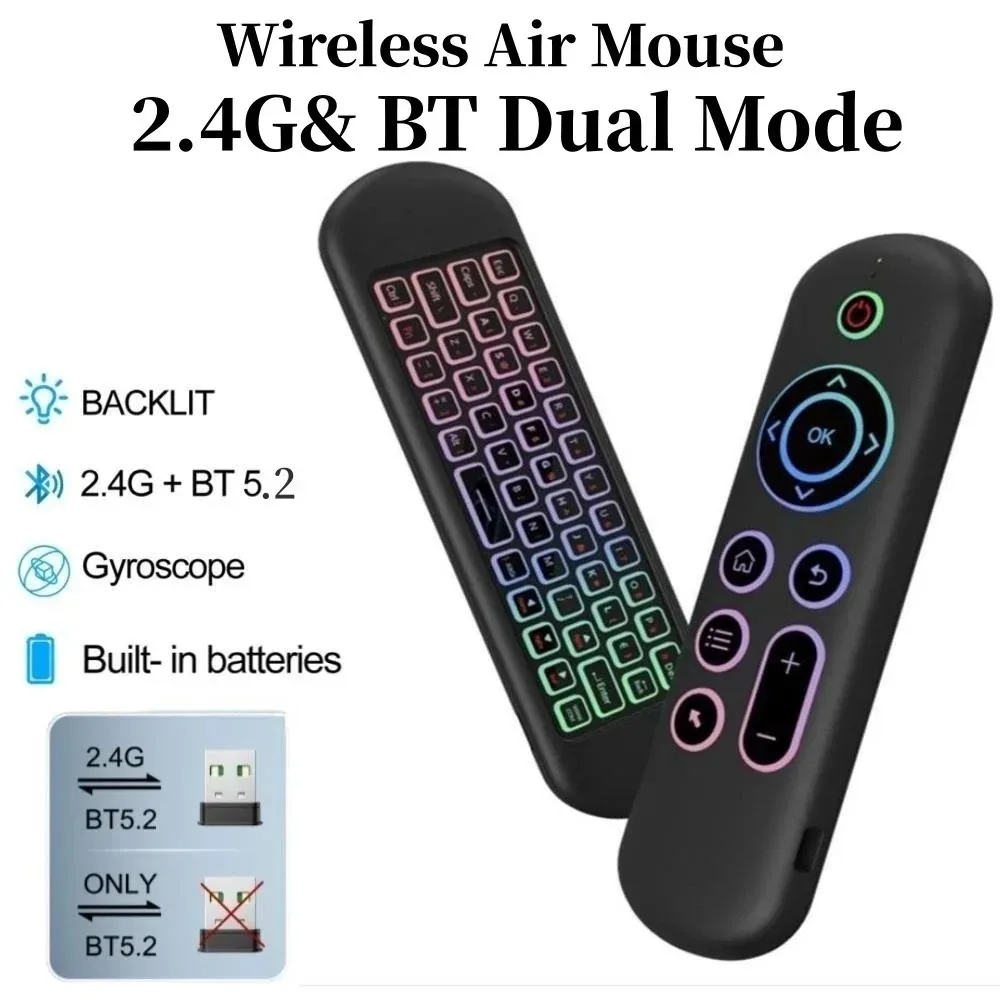 KEBIDUMEI Air Mouse Remote Control 2.4G Wireless Mouse Bluetooth Keyboard and Mouse Rechargeable Mini Keyboard for TV BOX Laptop thumbnail 4