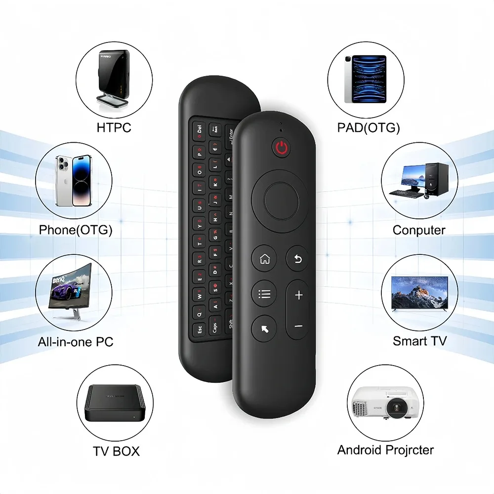 KEBIDUMEI Air Mouse Remote Control 2.4G Wireless Mouse Bluetooth Keyboard and Mouse Rechargeable Mini Keyboard for TV BOX Laptop thumbnail 5