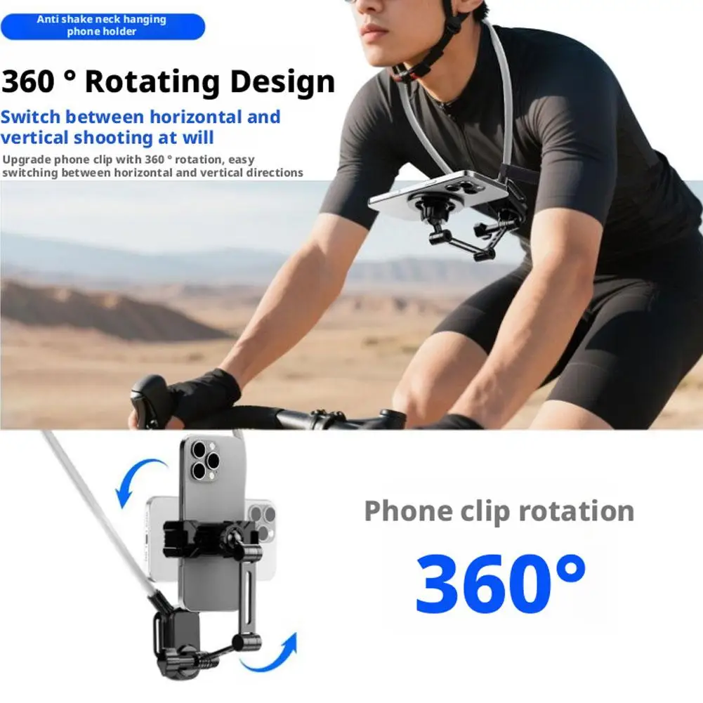 Universal Neck Mount Phone Camera Holder,Magnetic And Clip Compatible With IPhone Samsung 360 Rotation Hands-Free For Video Live thumbnail 4