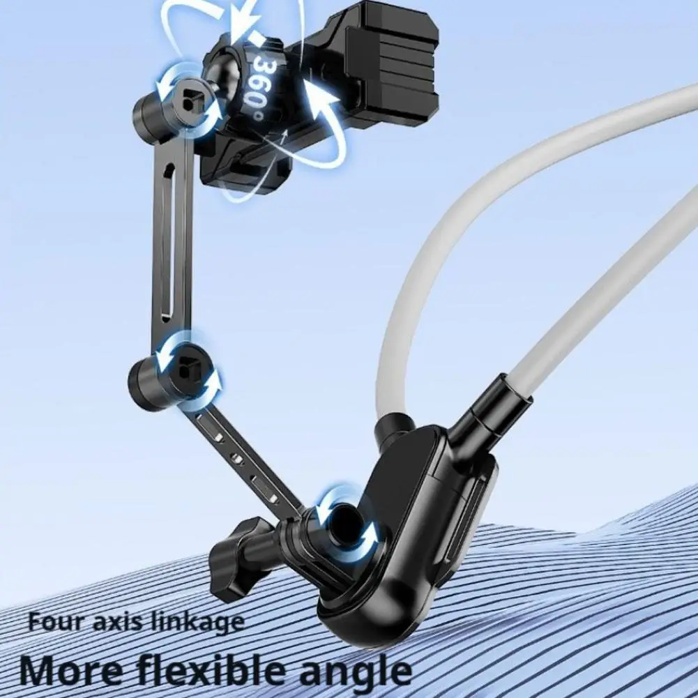 Universal Neck Mount Phone Camera Holder,Magnetic And Clip Compatible With IPhone Samsung 360 Rotation Hands-Free For Video Live thumbnail 3