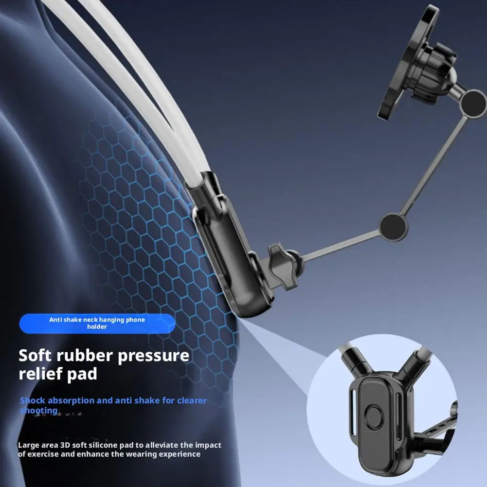 Universal Neck Mount Phone Camera Holder,Magnetic And Clip Compatible With IPhone Samsung 360 Rotation Hands-Free For Video Live thumbnail 5