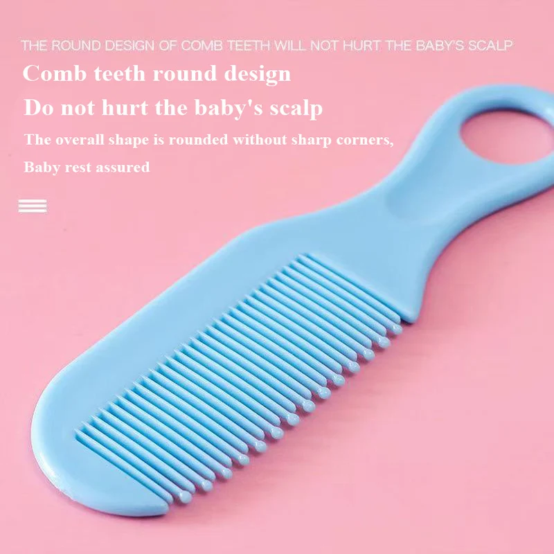 5-in-1 Baby Grooming Kit Pink/Blue Newborn Care Set with Brush, Comb & Nail Tools thumbnail 4