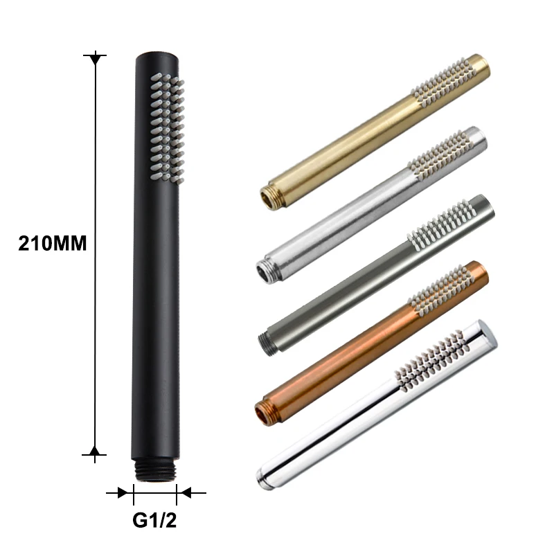 Brass Handheld Shower Head Round Hand Held Bath Sprinkler White/Brushed Gold/Chrome/Grey/Matte Black Bathroom Shower Sprayer thumbnail 6