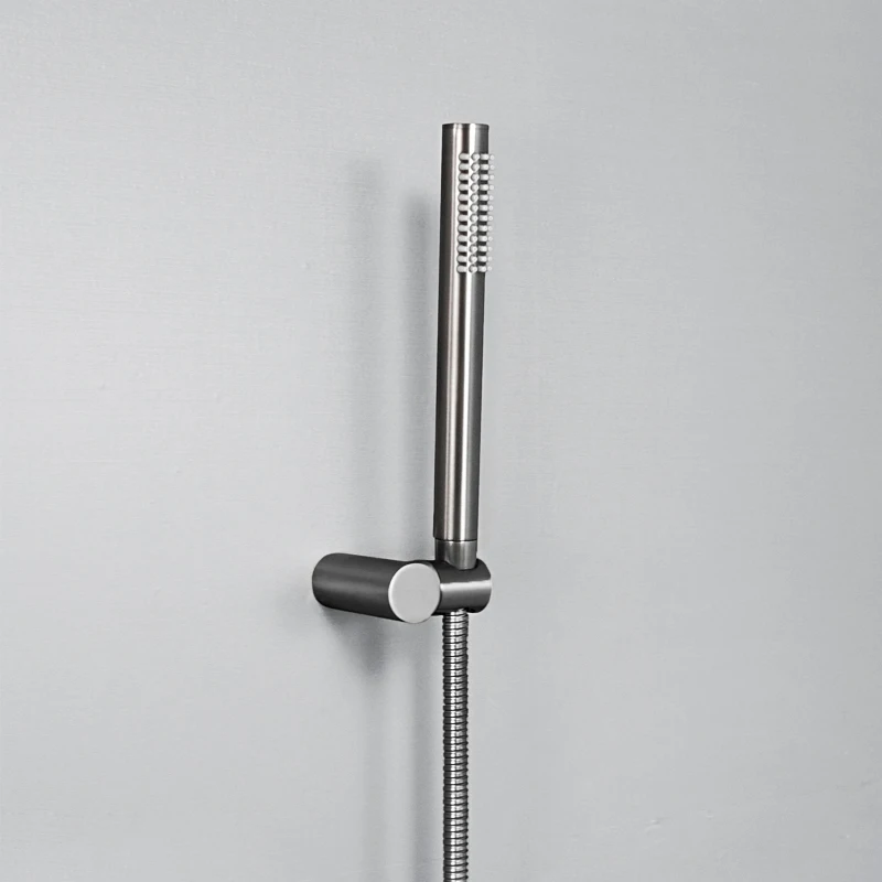 Brass Handheld Shower Head Round Hand Held Bath Sprinkler White/Brushed Gold/Chrome/Grey/Matte Black Bathroom Shower Sprayer thumbnail 4