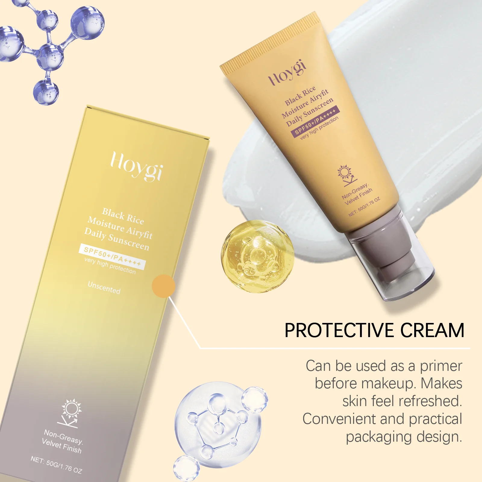 Sunscreen Cream for Face Body Anti UV Prevent Sunburn Oil-Control Waterproof Moisturizer Sunblock Skin Protective Cream thumbnail 6