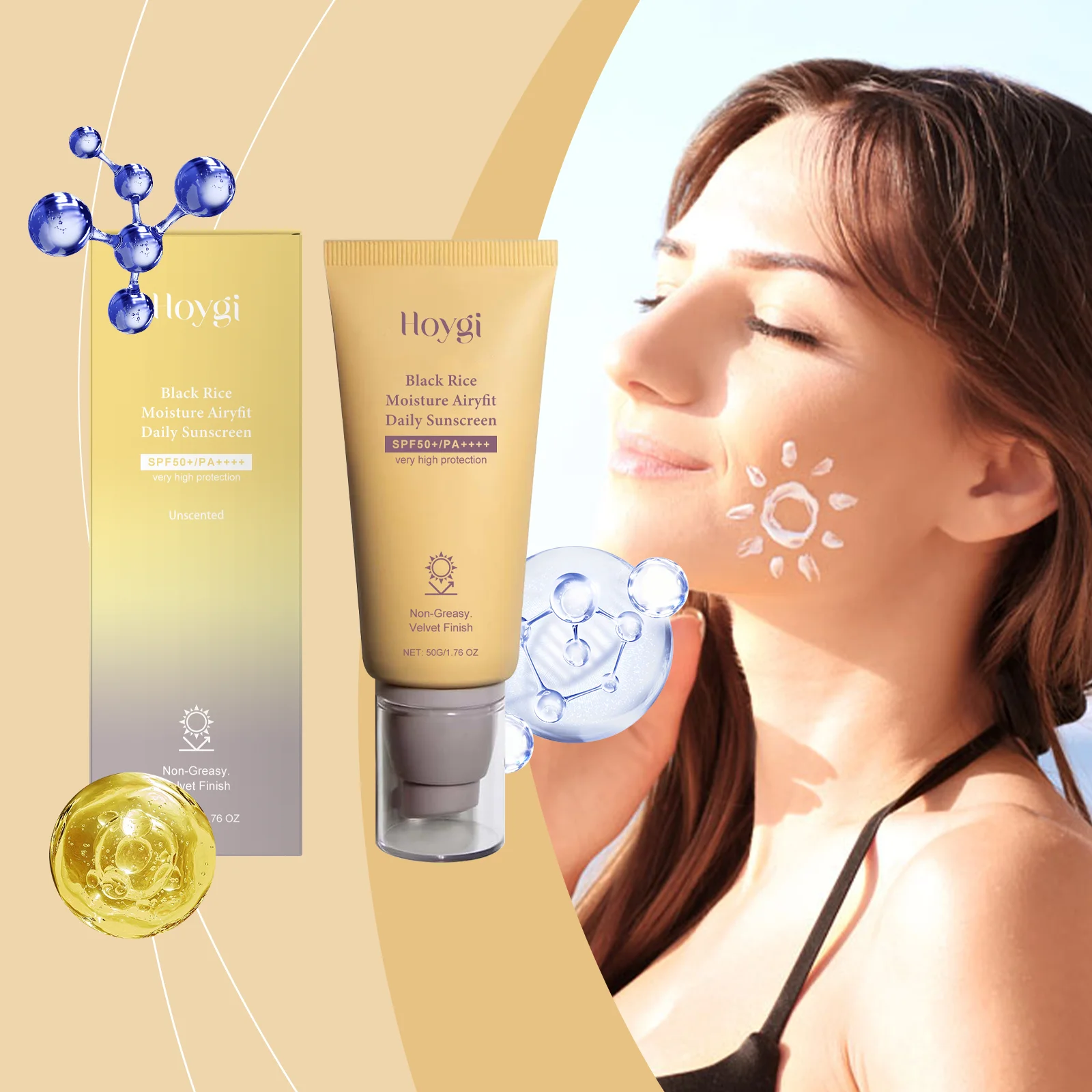 Sunscreen Cream for Face Body Anti UV Prevent Sunburn Oil-Control Waterproof Moisturizer Sunblock Skin Protective Cream