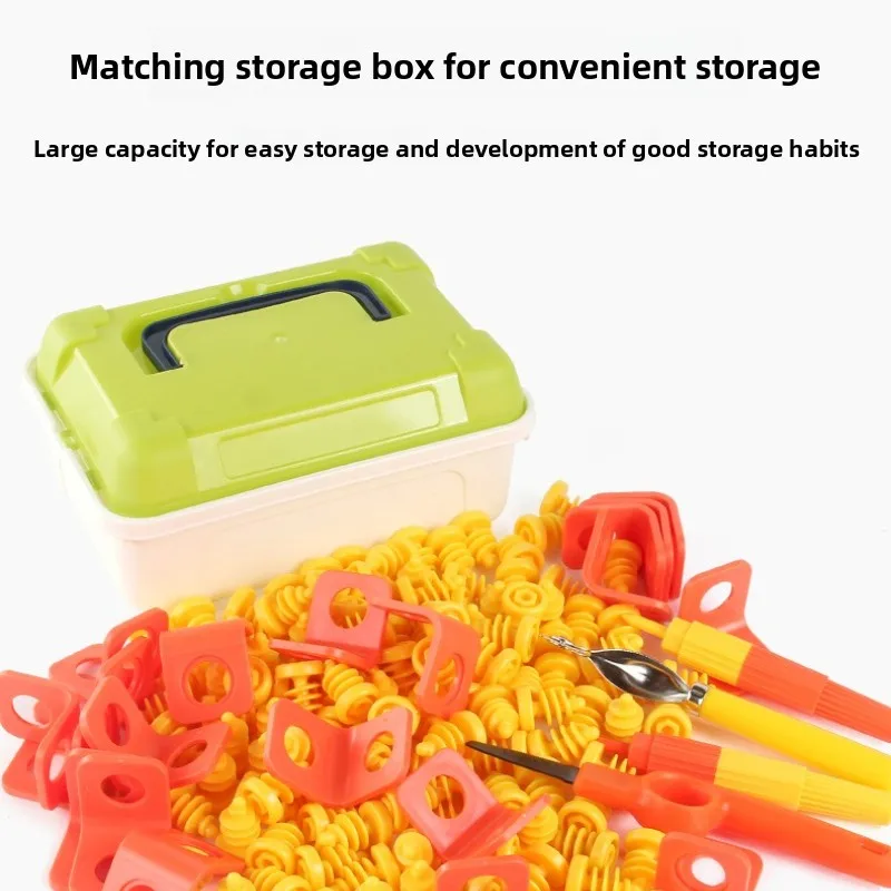 AT19 Cardboard Construction Kit 150 PCS with Cutter Tool Box for Kids Educational DIY STEM Toy Family Team Building Activities thumbnail 3