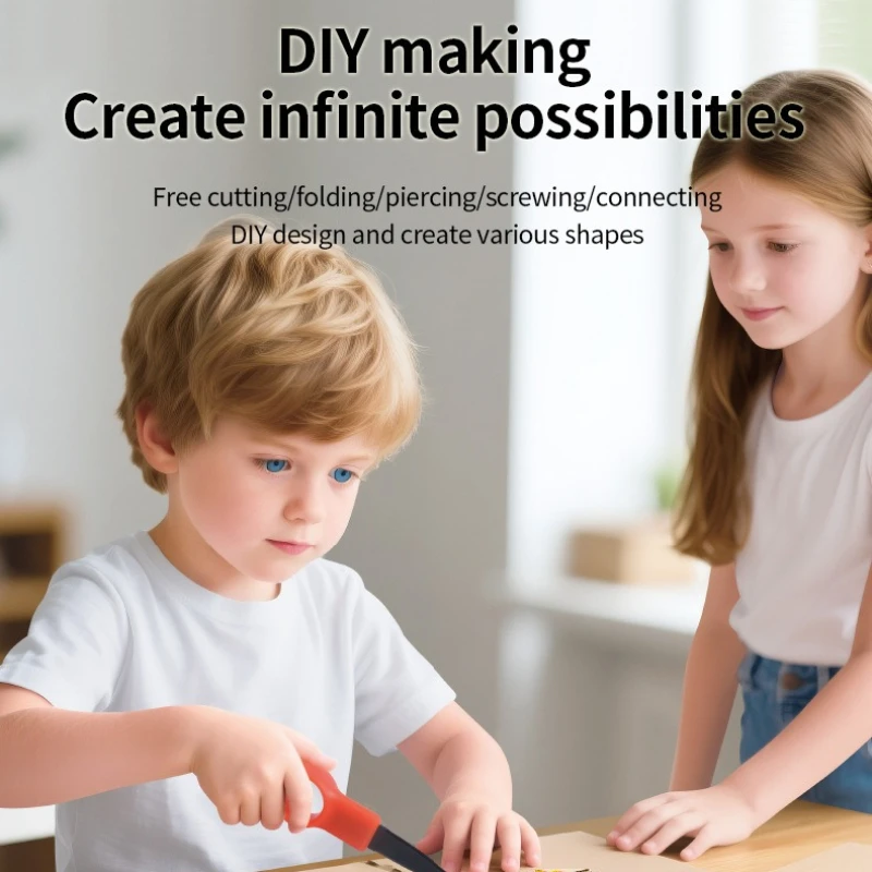 AT19 Cardboard Construction Kit 150 PCS with Cutter Tool Box for Kids Educational DIY STEM Toy Family Team Building Activities thumbnail 2