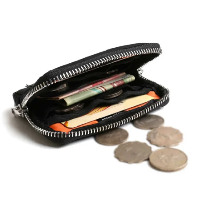 Japan Zipper Mini Purse Card Holder Nylon Cloth Coin Pouch Waterproof Cute Wallet Men Clutch Bag Mini Purse Fashion Small Wallet thumbnail 4