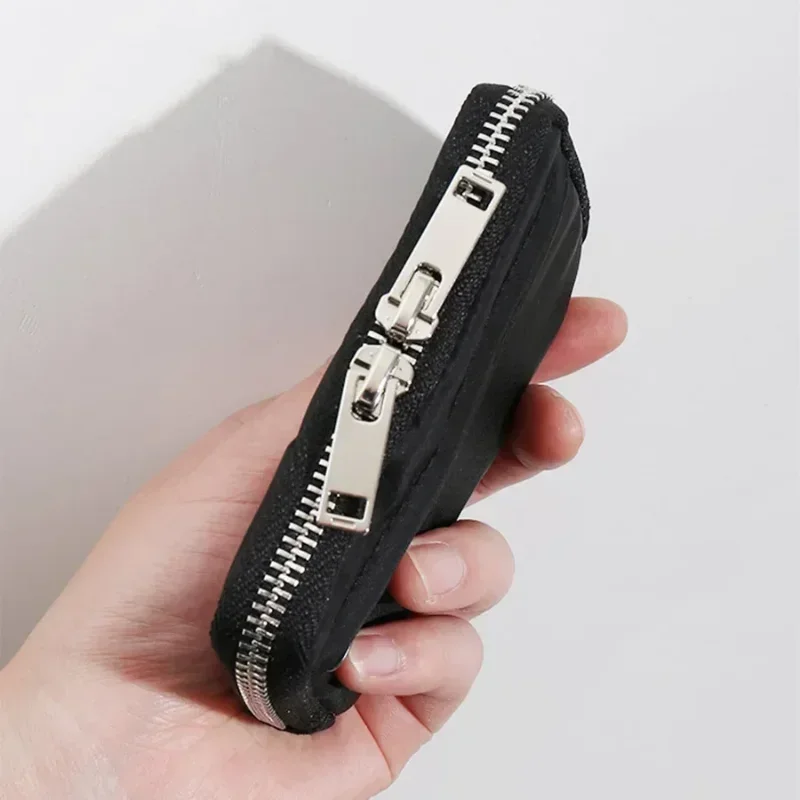 Japan Zipper Mini Purse Card Holder Nylon Cloth Coin Pouch Waterproof Cute Wallet Men Clutch Bag Mini Purse Fashion Small Wallet thumbnail 2
