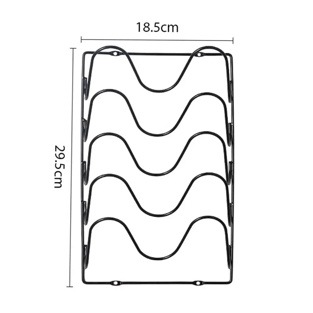 Kitchen Organizer Rack Wall Hanging Pot Cover Rack Five-Layer Pot Lid Metal Rust-Free Multifunctional Rack Pot Lid Storage Rack thumbnail 6