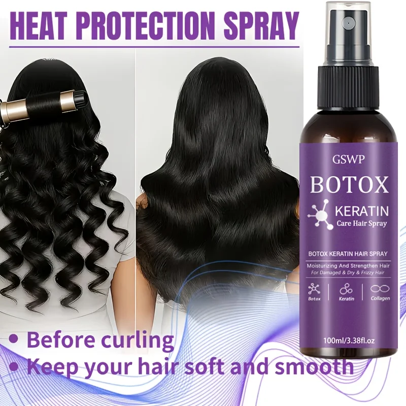 GSWP Botox Keratin Treatment Hair Spray, moisturizes and strengthens hair, reduces tangles, split ends, no need towash.100/200ml thumbnail 5