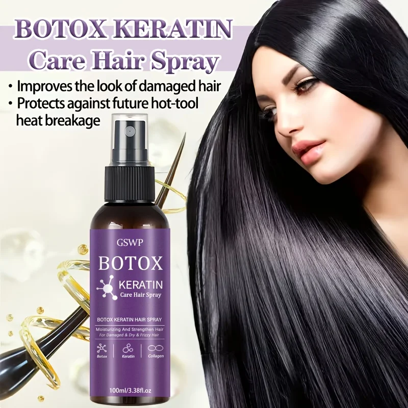 GSWP Botox Keratin Treatment Hair Spray, moisturizes and strengthens hair, reduces tangles, split ends, no need towash.100/200ml thumbnail 3