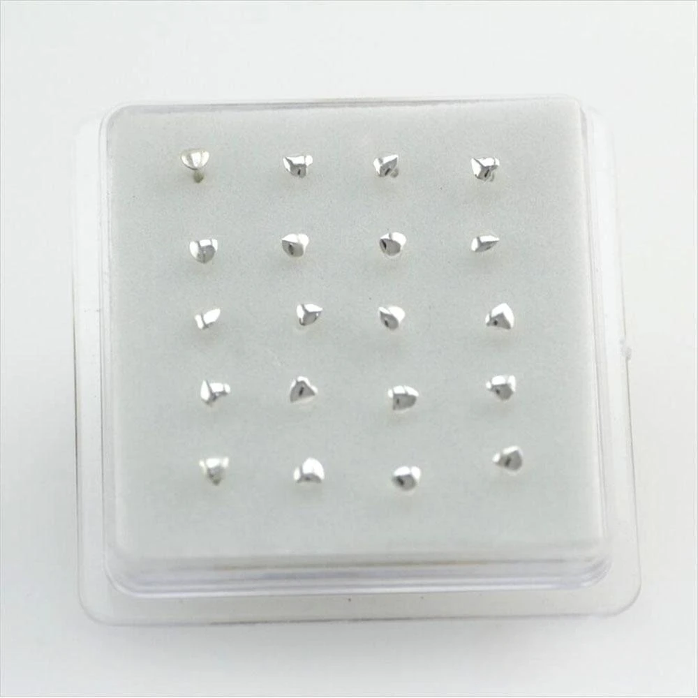 Cute Heart-shaped Nose Nail, Tongue Nail, Lip Nail, Body Piercing, Gold Silver Shiny Matte Surface, Body Piercing Jewelry thumbnail 5