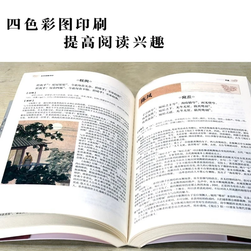 Colorful Illustrations of The Complete Collection of The Book of Songs, Classic Books on Chinese Studies of The Book of Songs thumbnail 3