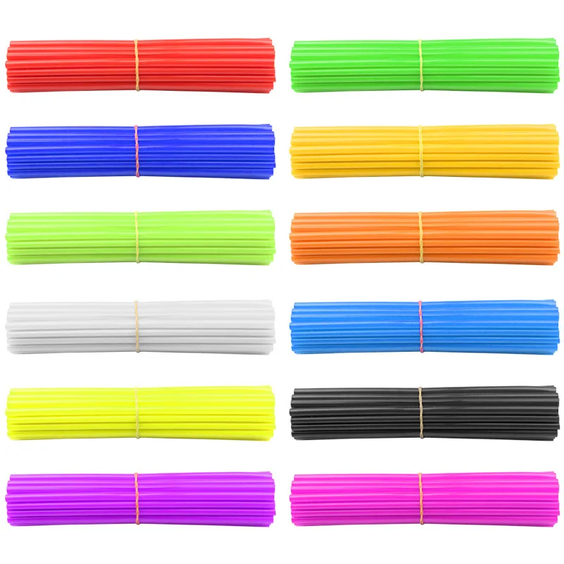 72PCS 24cm Universal Dirt Bike Spoke Covers Motorcycle Wheel Rim Skins Protector Motocross Bicycle Bike Spoke Wrap Kit thumbnail 4