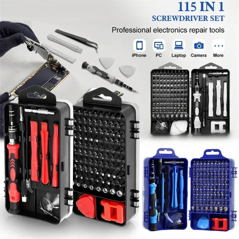 Home Repair 115-in-1 Precision Screwdriver Set for Phones, Computers, and Watches Magnetic Repair Tool Set thumbnail 3