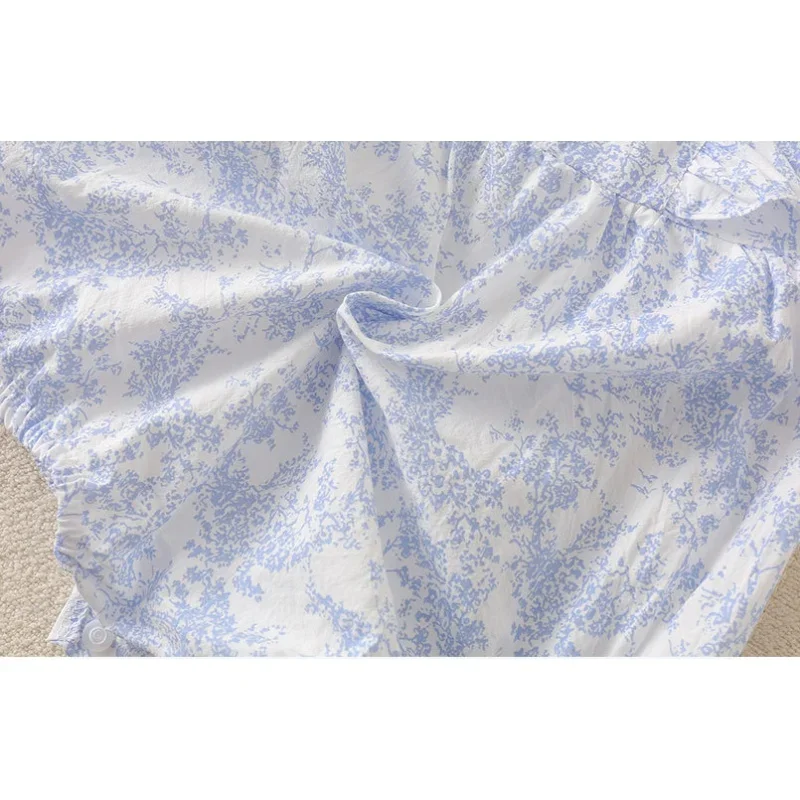 0-24M Newborn Sets Romper+ Matching Hat Summer Baby Girls 100% Cotton Floral Princess Bodysuit Double Bows Infant Clothes thumbnail 4