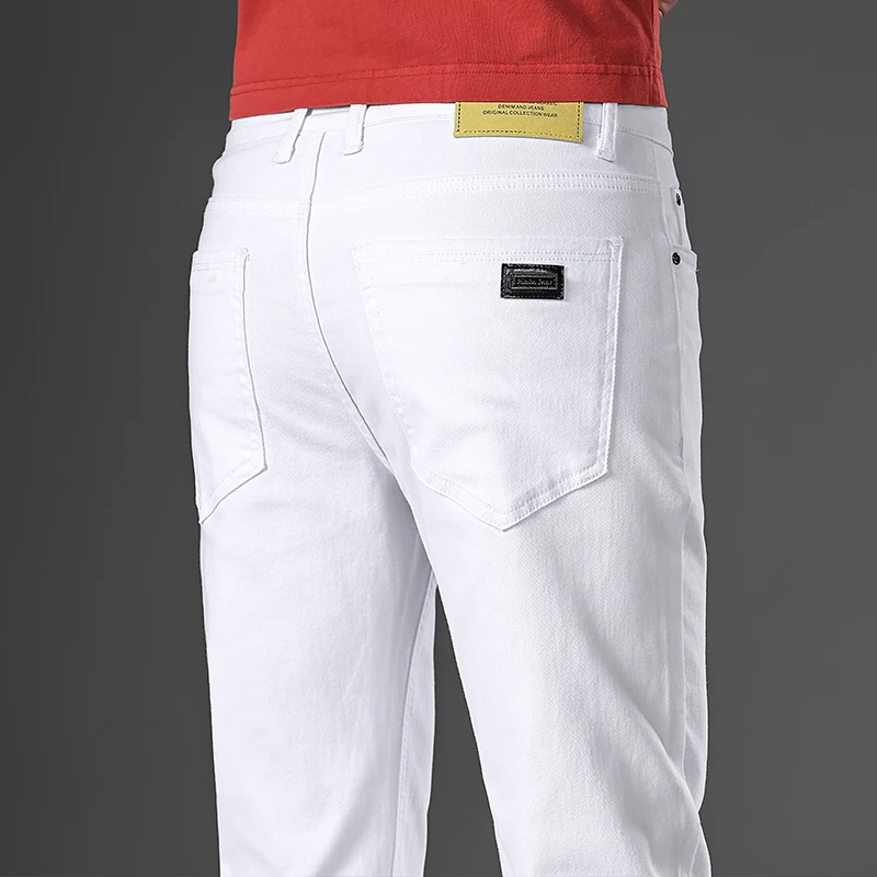2026 Spring Autumn New Men's Clothing Slim Jeans Fashion Brown Business Casual Stretch Denim Pants Male Brand Trousers 28-44 thumbnail 5