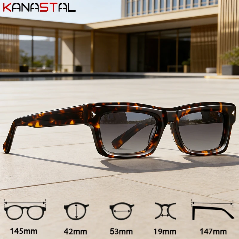 Women Polarized Sunglasses Men UV400 Sun Glasses Acetate Eyeglasses Frame Travel Outdoor Beach Goggles Anti Glare Shade Eyewear