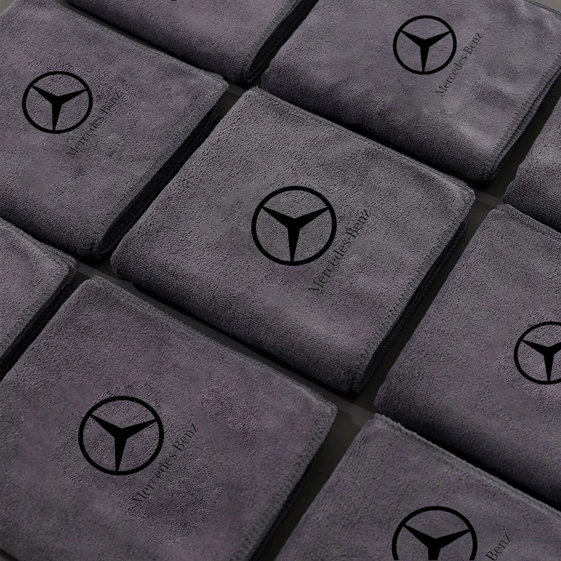 Car Microfiber Cleaning Towel Car Drying Towel Auto Washing Tools For Mercedes Benz W210 W222 W164 W203 W205 W251 CLK GLA ML thumbnail 2