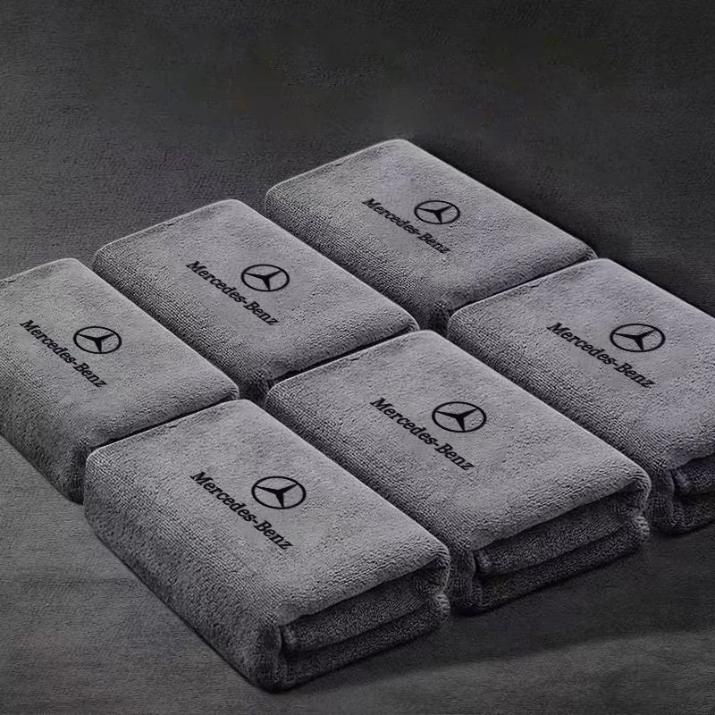 Car Microfiber Cleaning Towel Car Drying Towel Auto Washing Tools For Mercedes Benz W210 W222 W164 W203 W205 W251 CLK GLA ML thumbnail 3