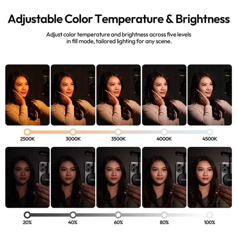 AM-M10 Magnetic Flexible Phone Light Magsafe Video Light For 17 16 15 14 For Selfie Reading Vlog thumbnail 3