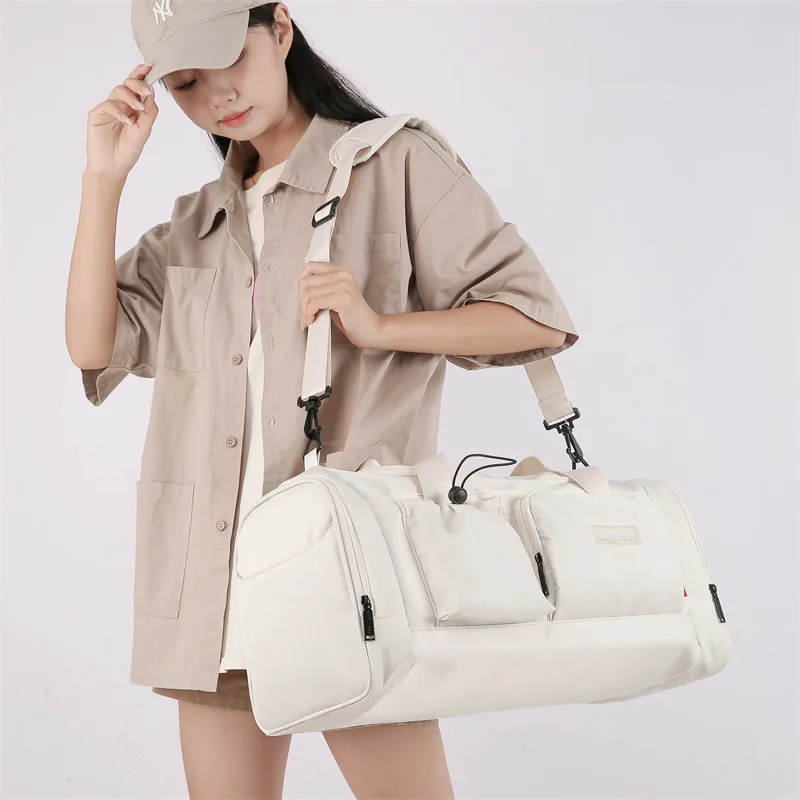 Large Storage Capacity Travel Gym Bag Wet Dry Separation with Shoe Compartment Waterproof Shoulder Duffle Unisex bag thumbnail 3