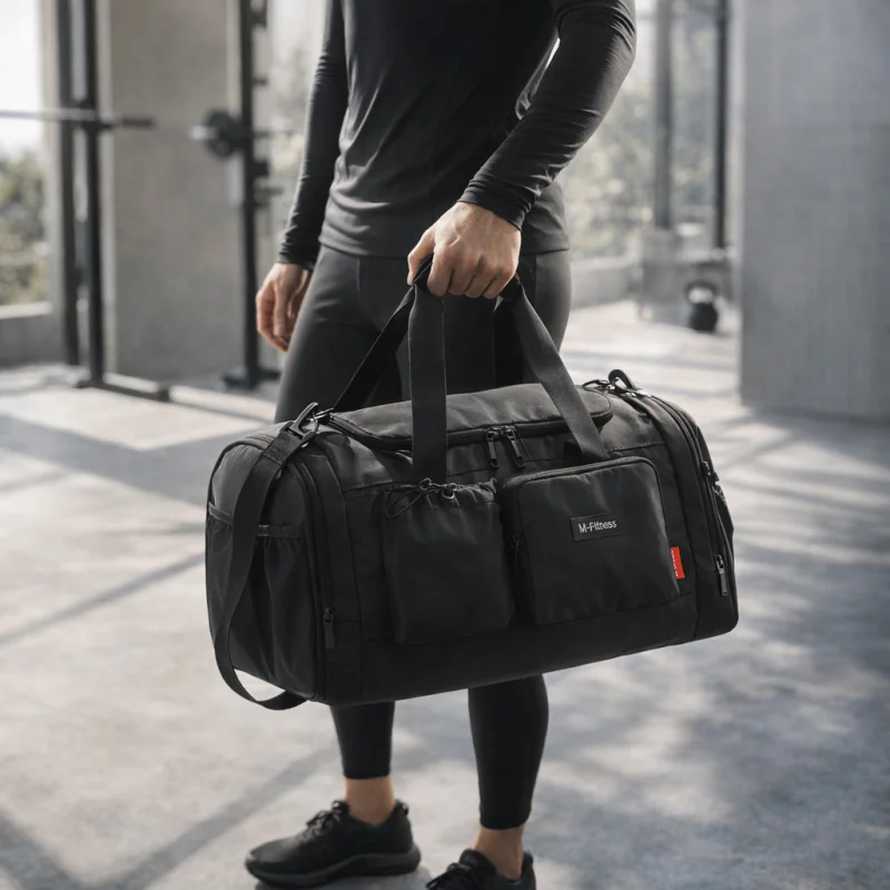 Large Storage Capacity Travel Gym Bag Wet Dry Separation with Shoe Compartment Waterproof Shoulder Duffle Unisex bag thumbnail 2
