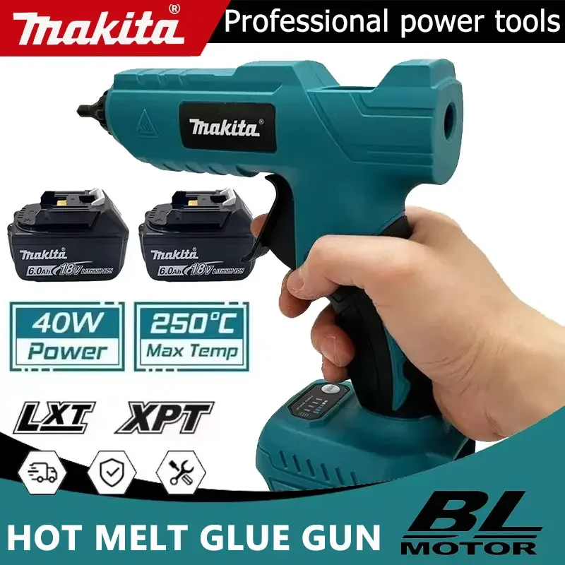 Makita Cordless Electric Hot Melt Glue Gun 18V Battery 11mm Glue Stick Hot Melt Welding Hot Air Gun for Home Crafts DIY