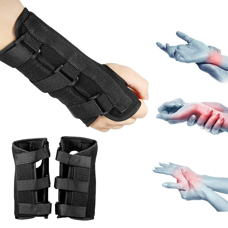 Sports Fitness Hand Wrist Brace Full Support Brace Sprain Forearm Splint Strap for Indoor Outdoor Sports thumbnail 4