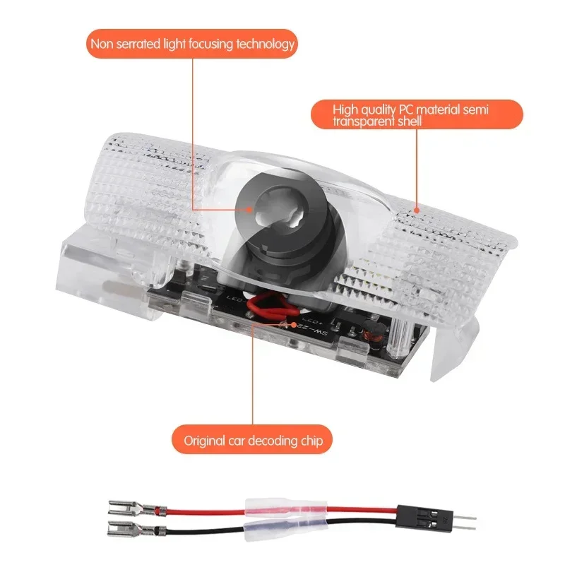 2PCS LED Car Door Projector Welcome Lamp Ghost Shadow Light Accessorie For Lexus GS IS LS500h ES260 ES300h RX350h NX260 UX260 LM thumbnail 6